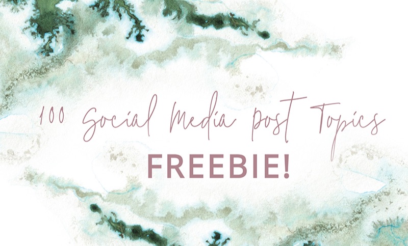 100 social media post topics freebie