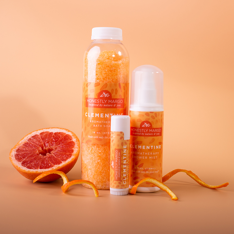 Honestly Margo clementine products with orange