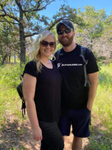 Crystal and Steven Oakes standing and smiling