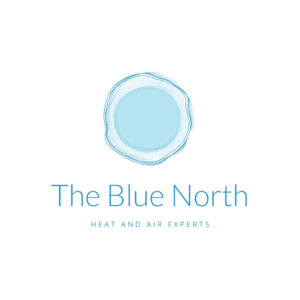 The blue Heat and Air Company logo.