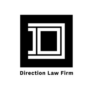 Direction Law Firm's modern geometric D logo - clarity in design.