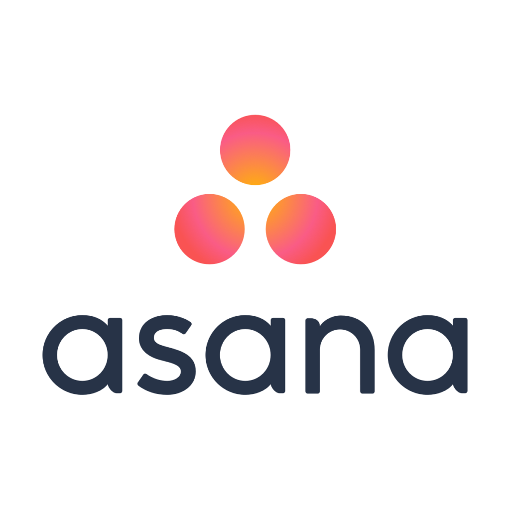 The asana logo displayed against a black background.