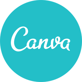 A resources circle with the word canva on it.