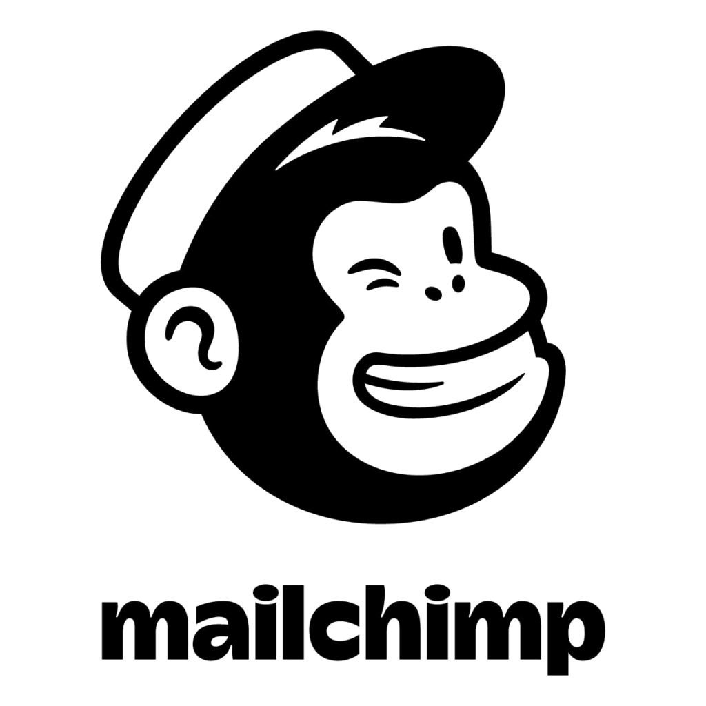 Mailchimp logo featuring a monkey in a hat, highlighting the company's creative resources.