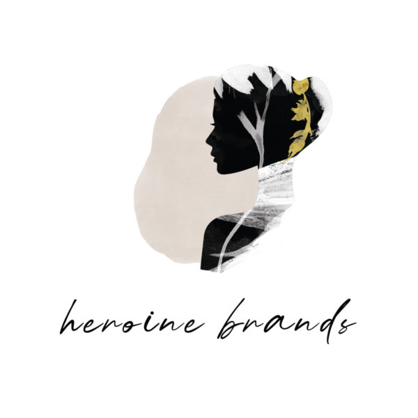 Stylish Abstract Silhouette Logo featuring a woman's profile with natural elements, perfect for a brand with a bold vision.