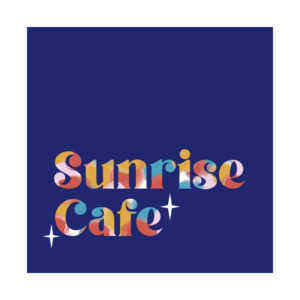Colorful and energetic Vibrant Sunrise Café Logo with a sunrise motif, reflecting a fresh and invigorating morning experience.