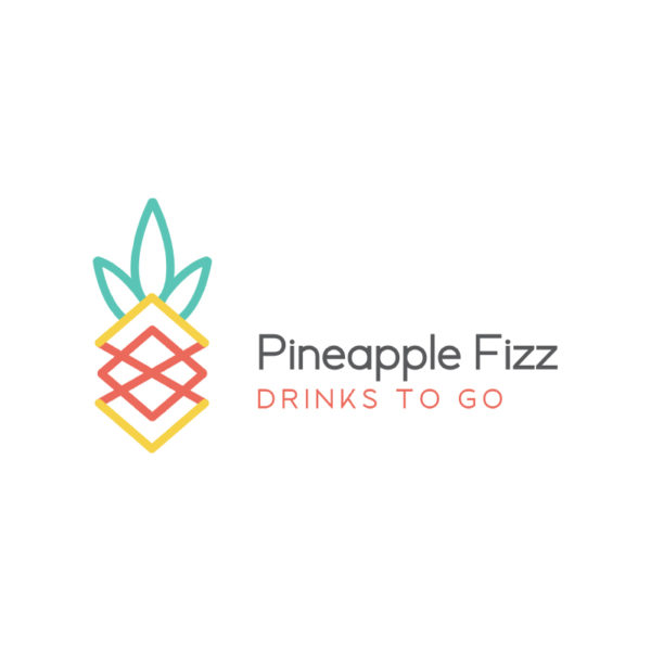 Colorful Refreshing Beverage Logo with a vibrant pineapple design, encapsulating the essence of a lively drink stop.
