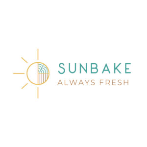 Radiant Sunrise Bakery Logo with a stylized sun and cupcake, encapsulating the freshness of morning-baked goods.