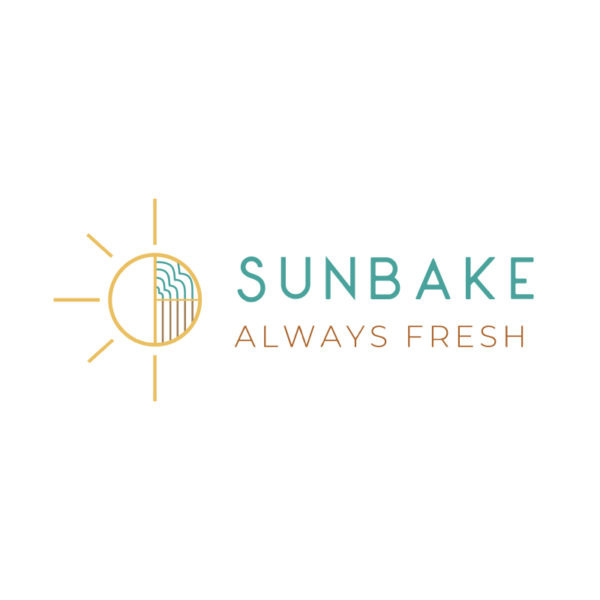 Radiant Sunrise Bakery Logo with a stylized sun and cupcake, encapsulating the freshness of morning-baked goods.