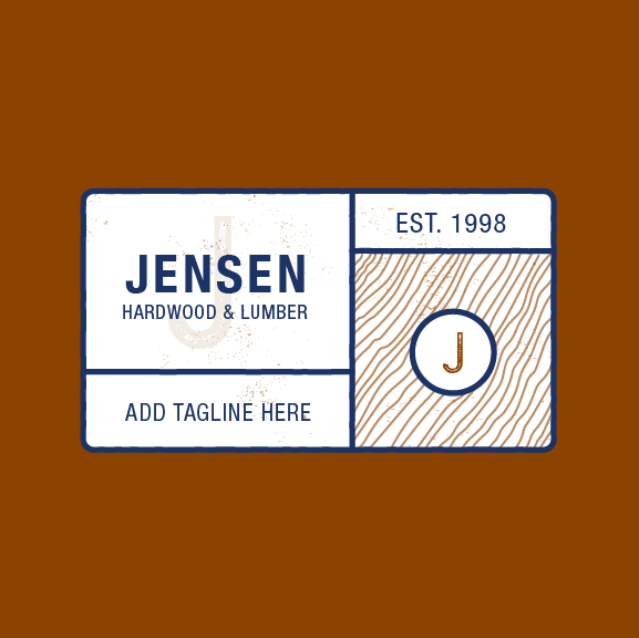 An Abstract Logo 27 for jensen hardwood & lumber.