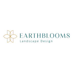 An elegant, Eco-friendly Floral Logo featuring a golden flower emblem paired with serene green typography.