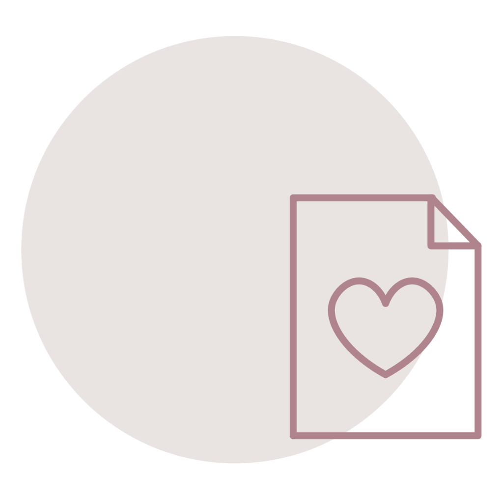 A file with a heart on it, perfect for building a brand that emphasizes love and compassion.