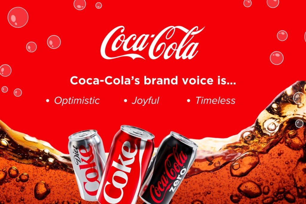A collection of soda cans showcasing the brand's unique voice through a vibrant splash of liquid.