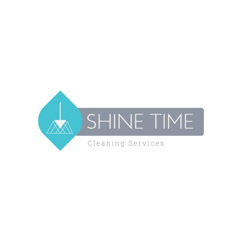 Shine time cleaning services logo.