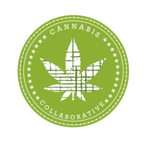 Rustic badge-style cannabis logo
