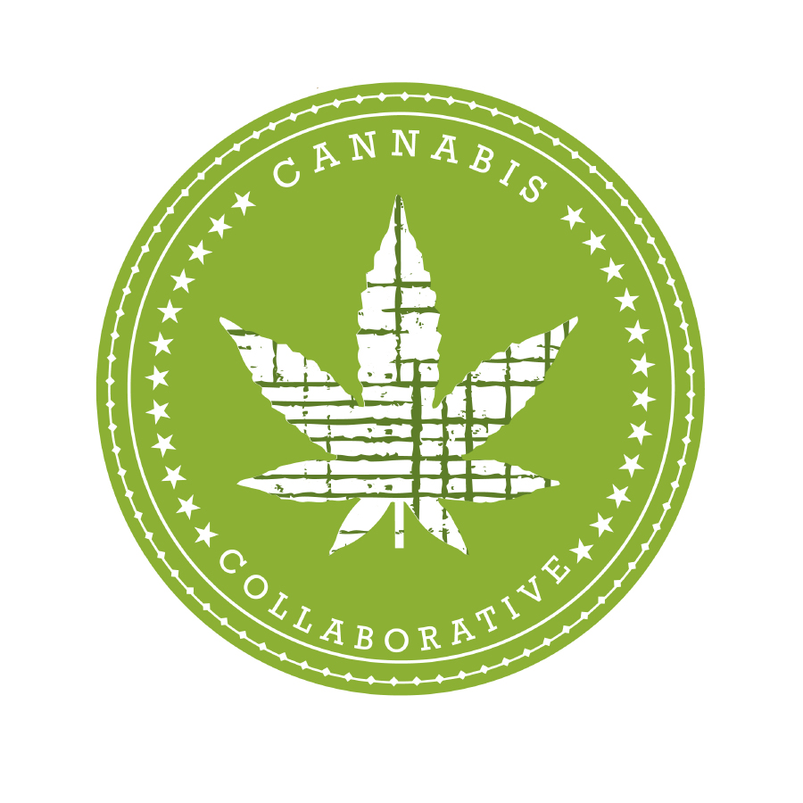 Rustic badge-style cannabis logo