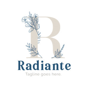 Floral Letter R Logo