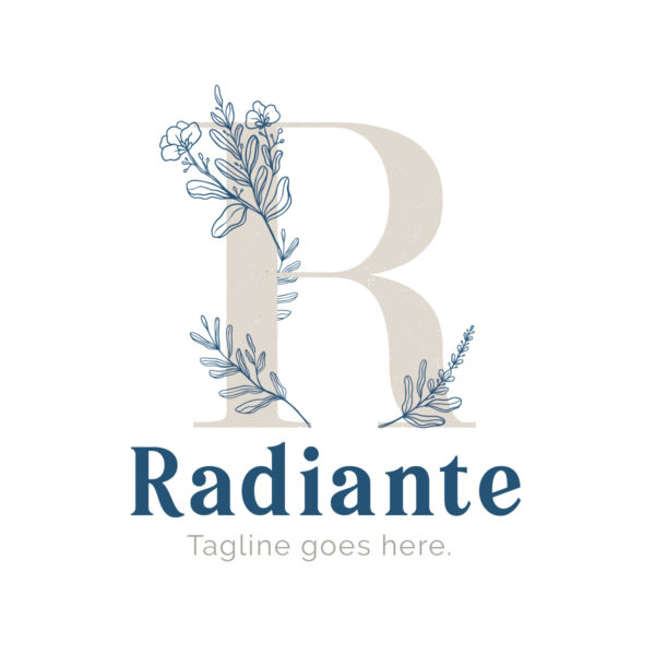 Floral Letter R Logo