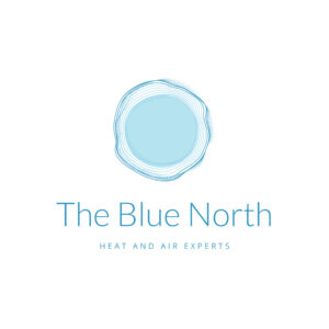 Heat and Air Company Logo: The Blue North - Cool Precision & Expertise