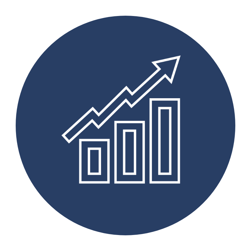 Volume icon with rising bar chart showing the final stage in the 5 Phases of Marketing Growth Every Small Business Owner Should Know.