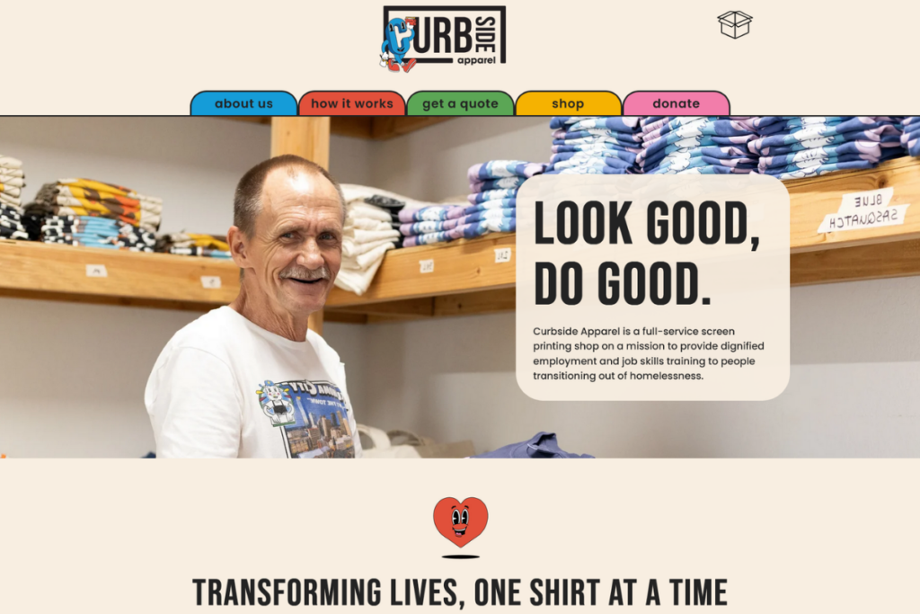 Curbside Apparel website redesign recognized at ADDY Awards Oklahoma City through the American Advertising Awards for website design awards.